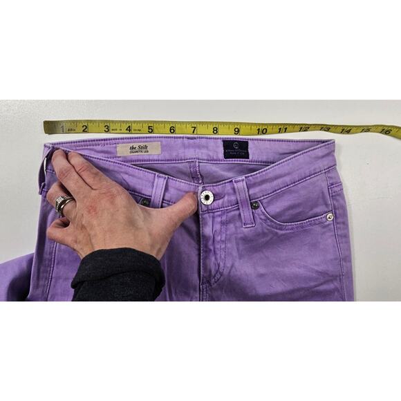 AG cigarette leg the stilt purple lavander ankle skinny jeans made in USA 24 EUC - Picture 9 of 9